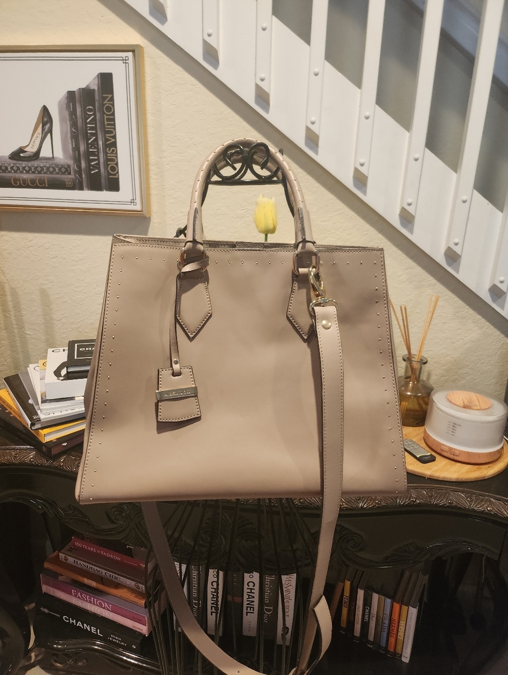 A. Bellucci studded leather tote/satchel bag